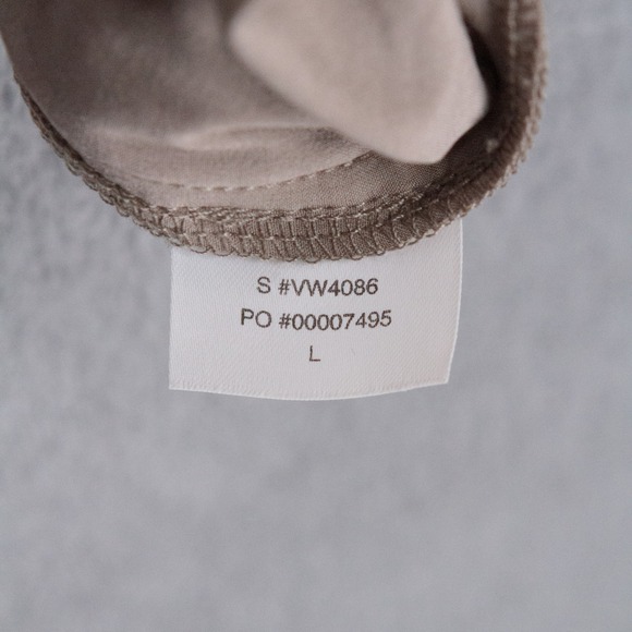 VUORI Villa Trouser Pants Pleated Wide Leg Flowy Walnut Beige Womens Sz L - Picture 9 of 9